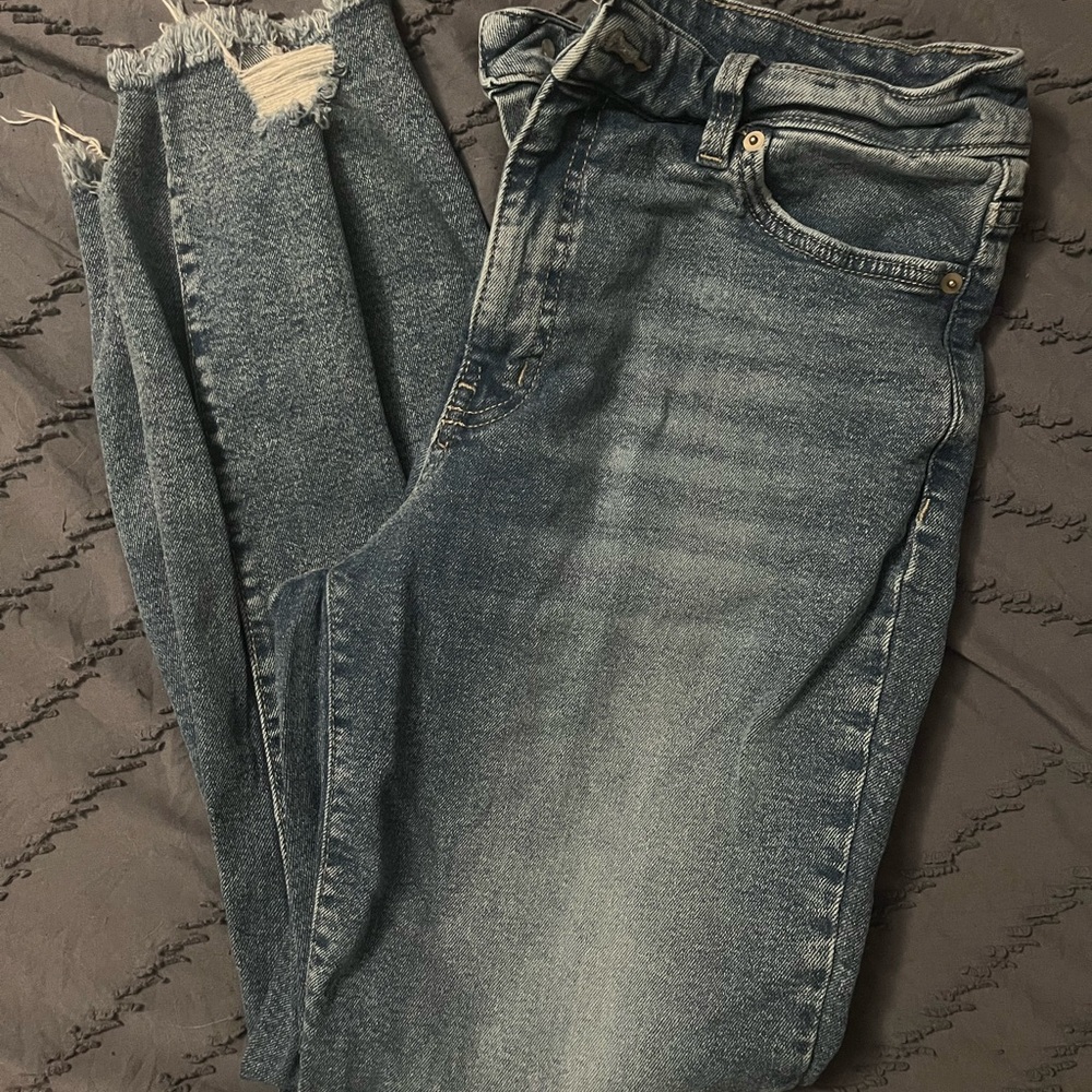 Time and Tru Distressed Blue Straight Leg Jeans